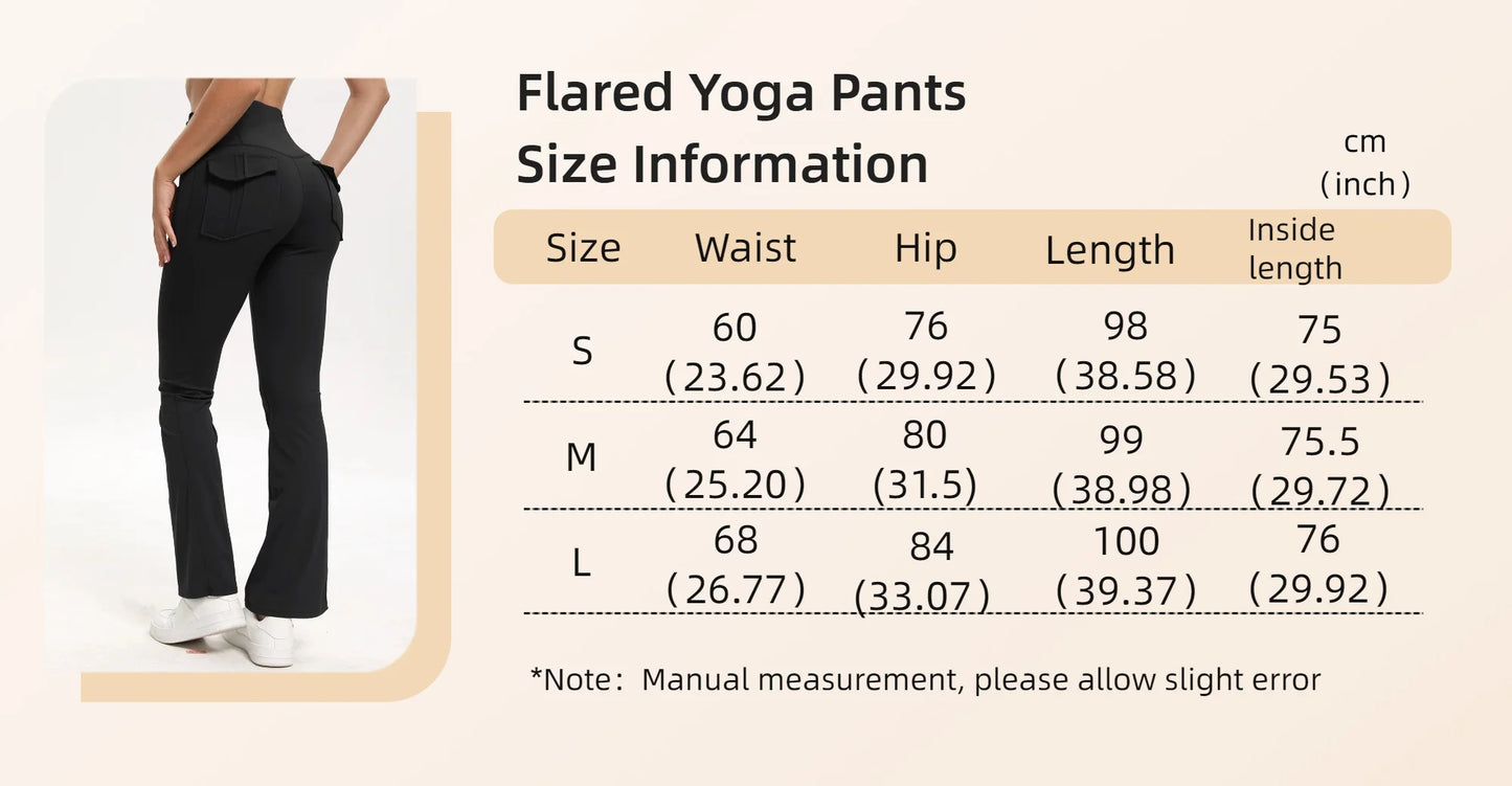 Women’s High Waist Wide Leg Yoga Leggings with Pockets