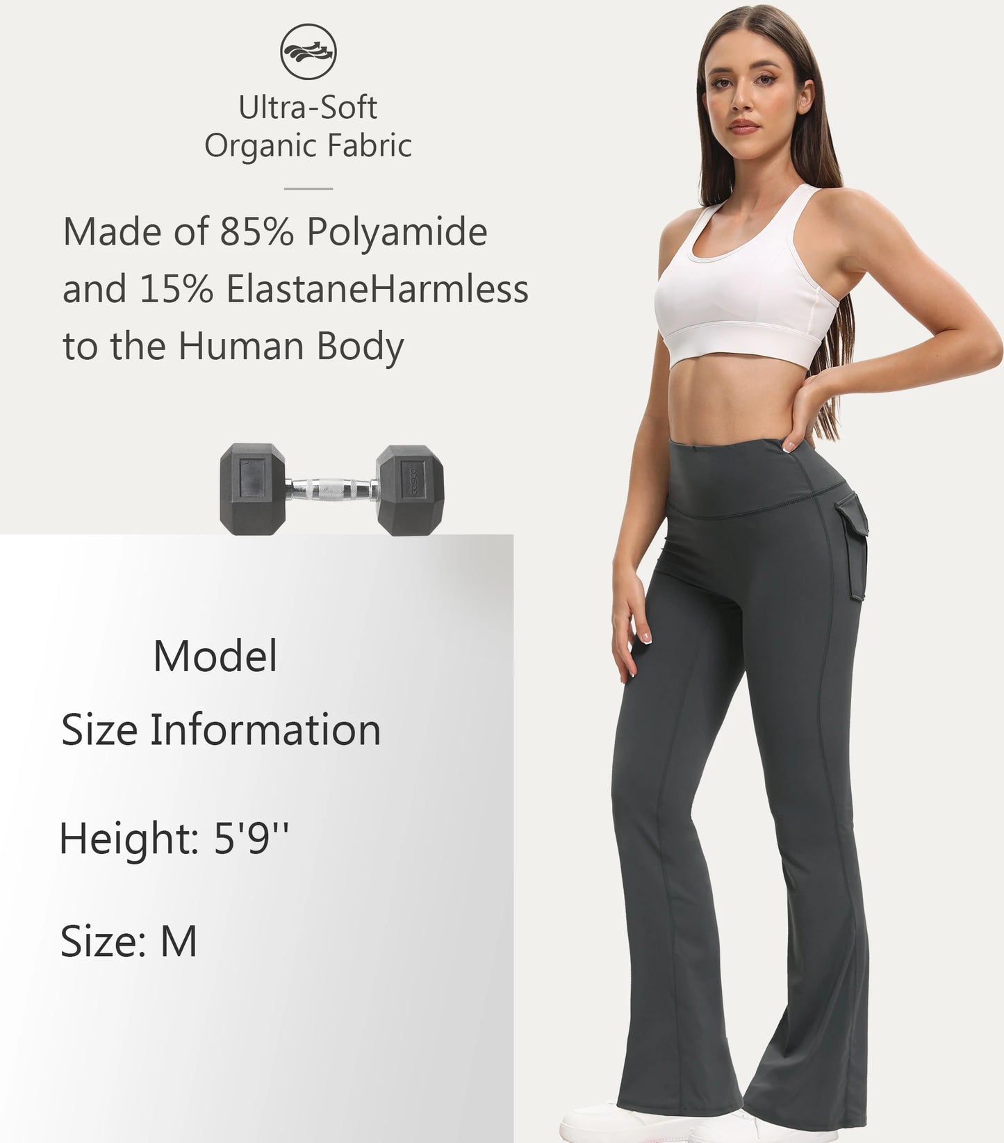 Women’s High Waist Wide Leg Yoga Leggings with Pockets