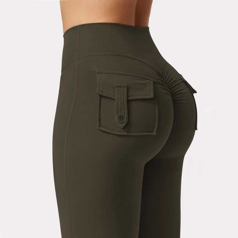 2024 Women’s High-Stretch Wide Leg Yoga Leggings with Pockets