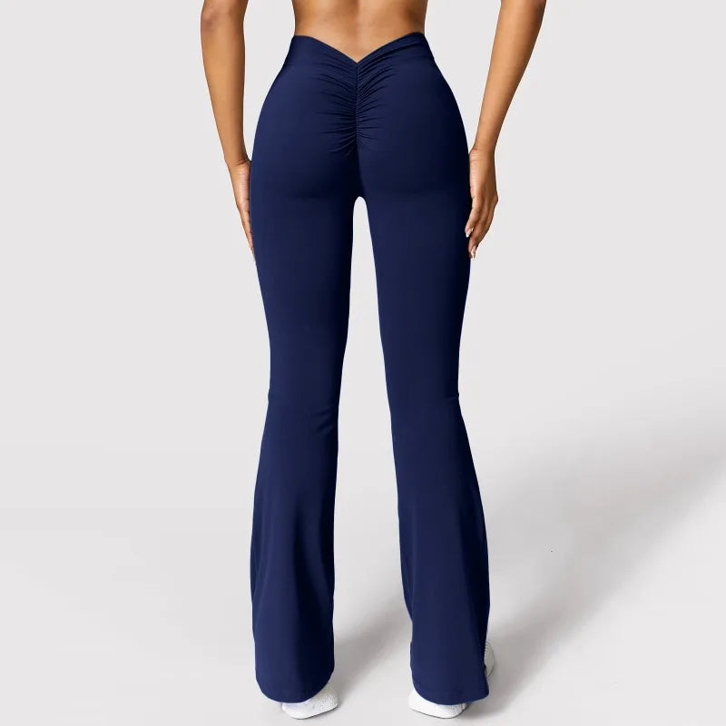 High Waist V Back Push Up Leggings for Women Slim Fit Gym & Casual Pants