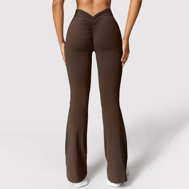 High Waist V Back Push Up Leggings for Women Slim Fit Gym & Casual Pants