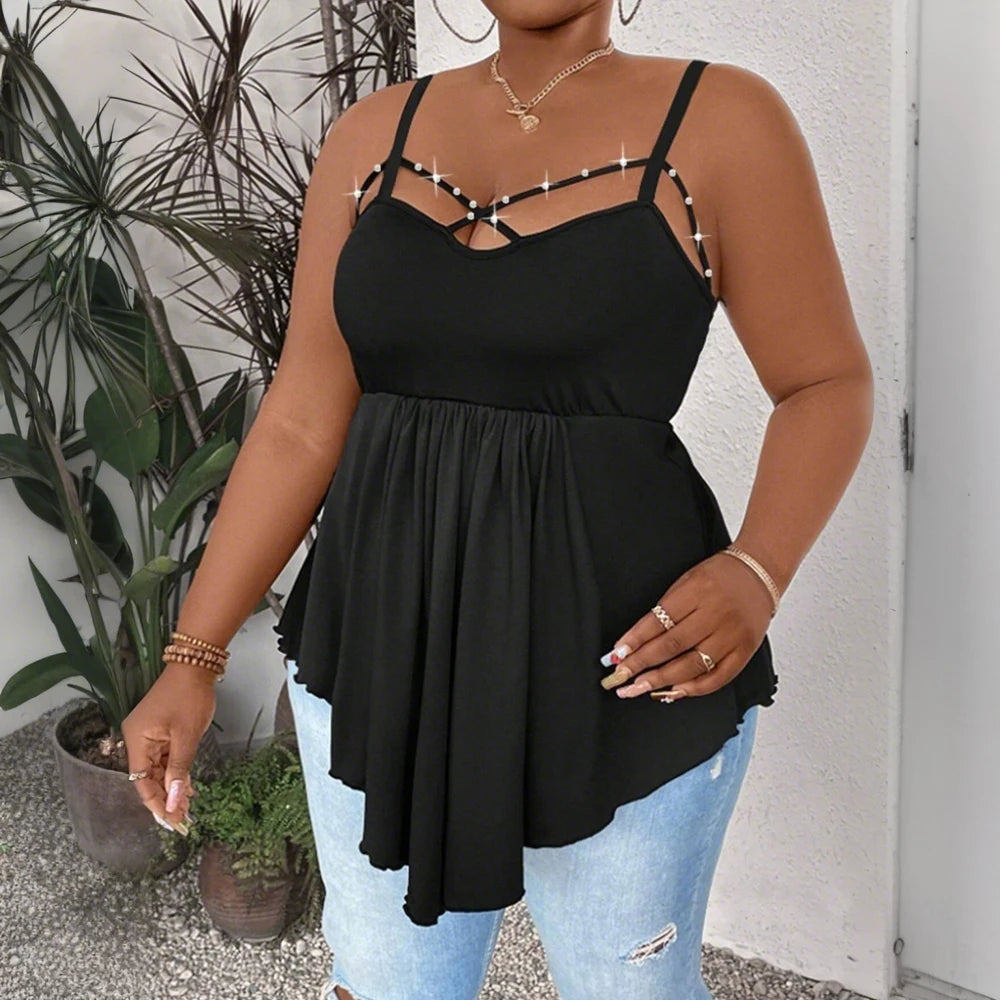 Plus Size Summer Vest Top for Women 2025 Fashion