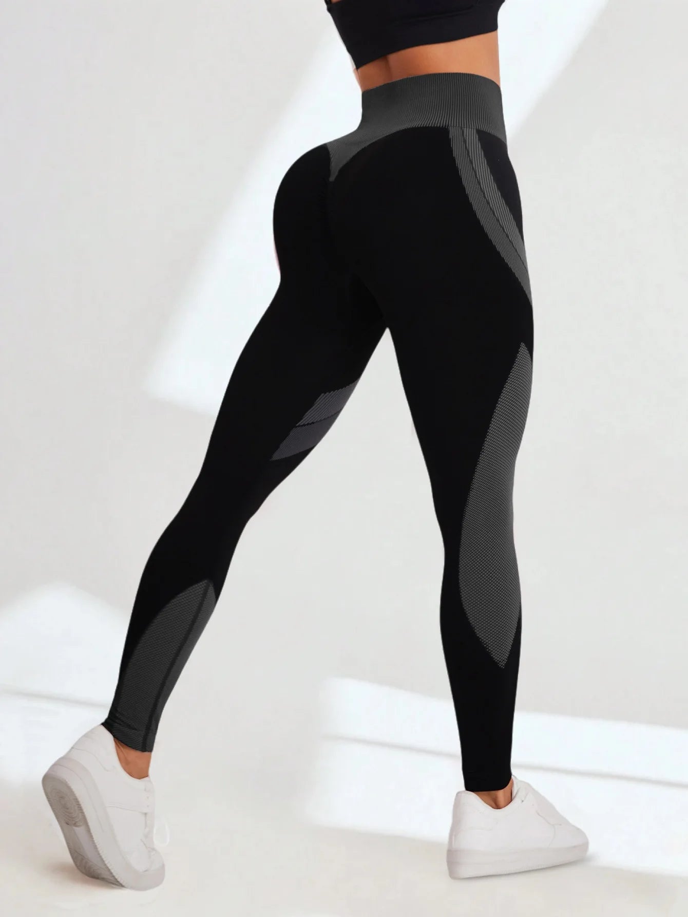 Women's High Waist Seamless Colorblock Yoga Leggings Stretchy, Breathable, Butt Lifting