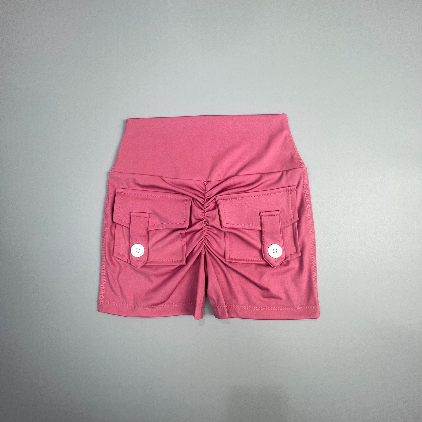 Peach Butt Tight Fit Cargo Yoga Shorts Women's
