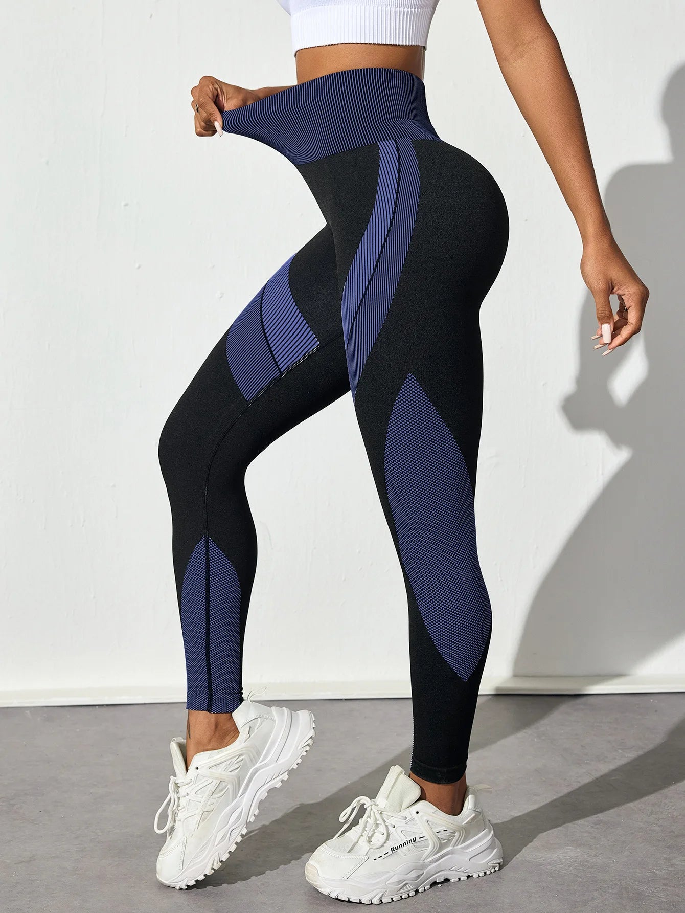 Women's High Waist Seamless Colorblock Yoga Leggings Stretchy, Breathable, Butt Lifting