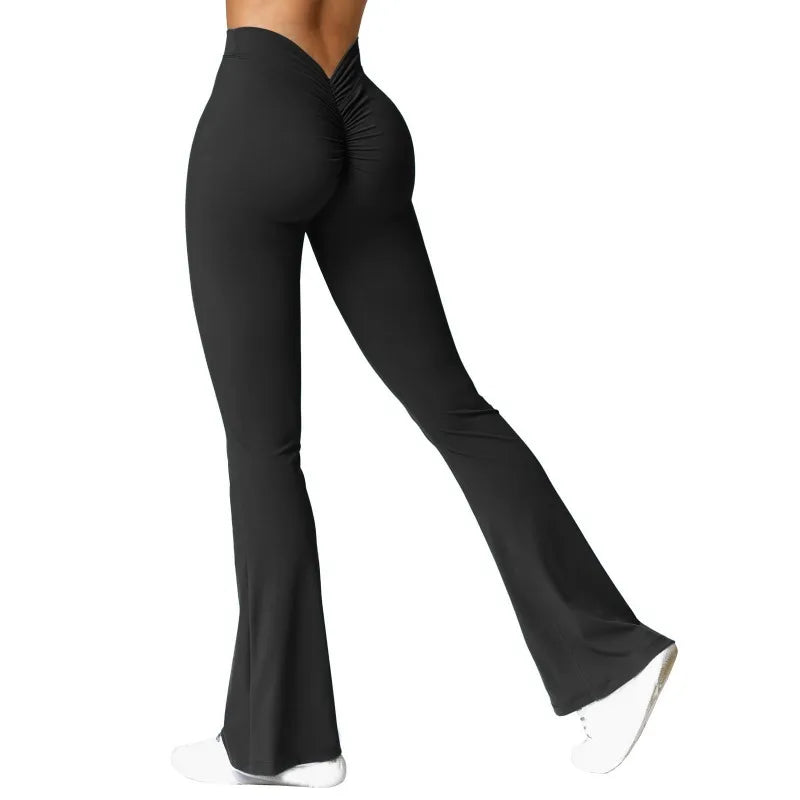 High Waist V Back Push Up Leggings for Women Slim Fit Gym & Casual Pants