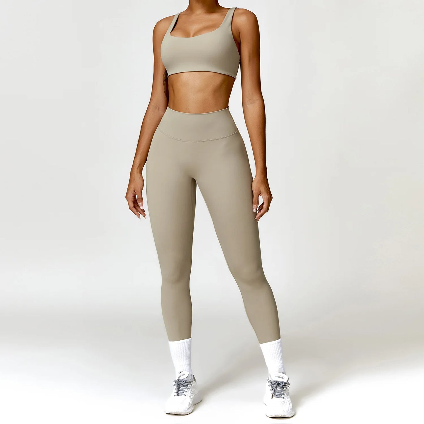 2PCS Women's Yoga Set Sports Bra & Leggings for Gym & Workout