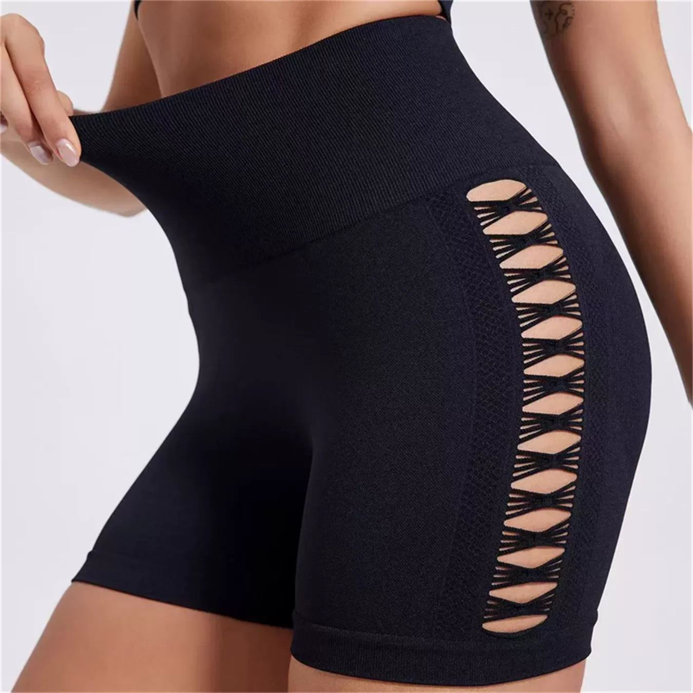 Tie-Dye High Waist Seamless Fitness Shorts for Women