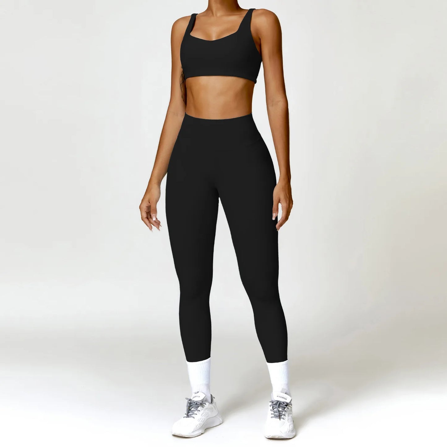 2PCS Women's Yoga Set Sports Bra & Leggings for Gym & Workout