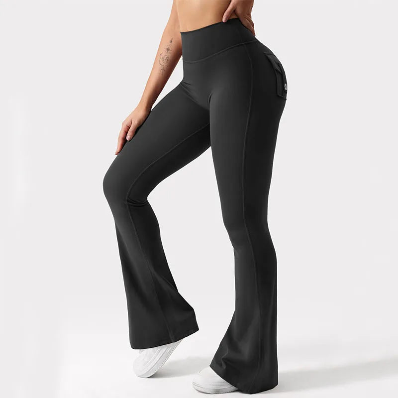 2024 Women’s High-Stretch Wide Leg Yoga Leggings with Pockets