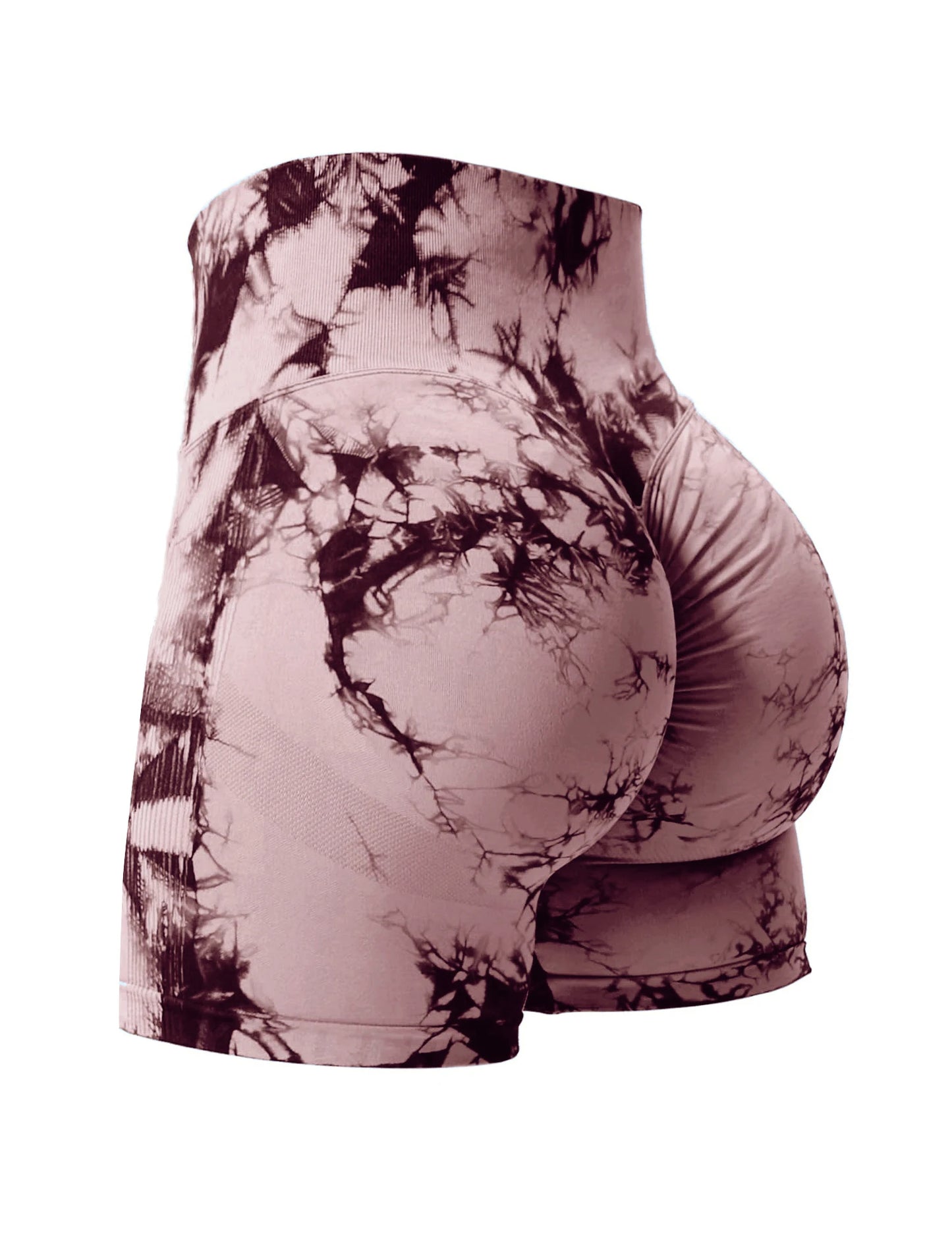 High Waist Tie Dye Butt Lifting Summer Sport Shorts for Women