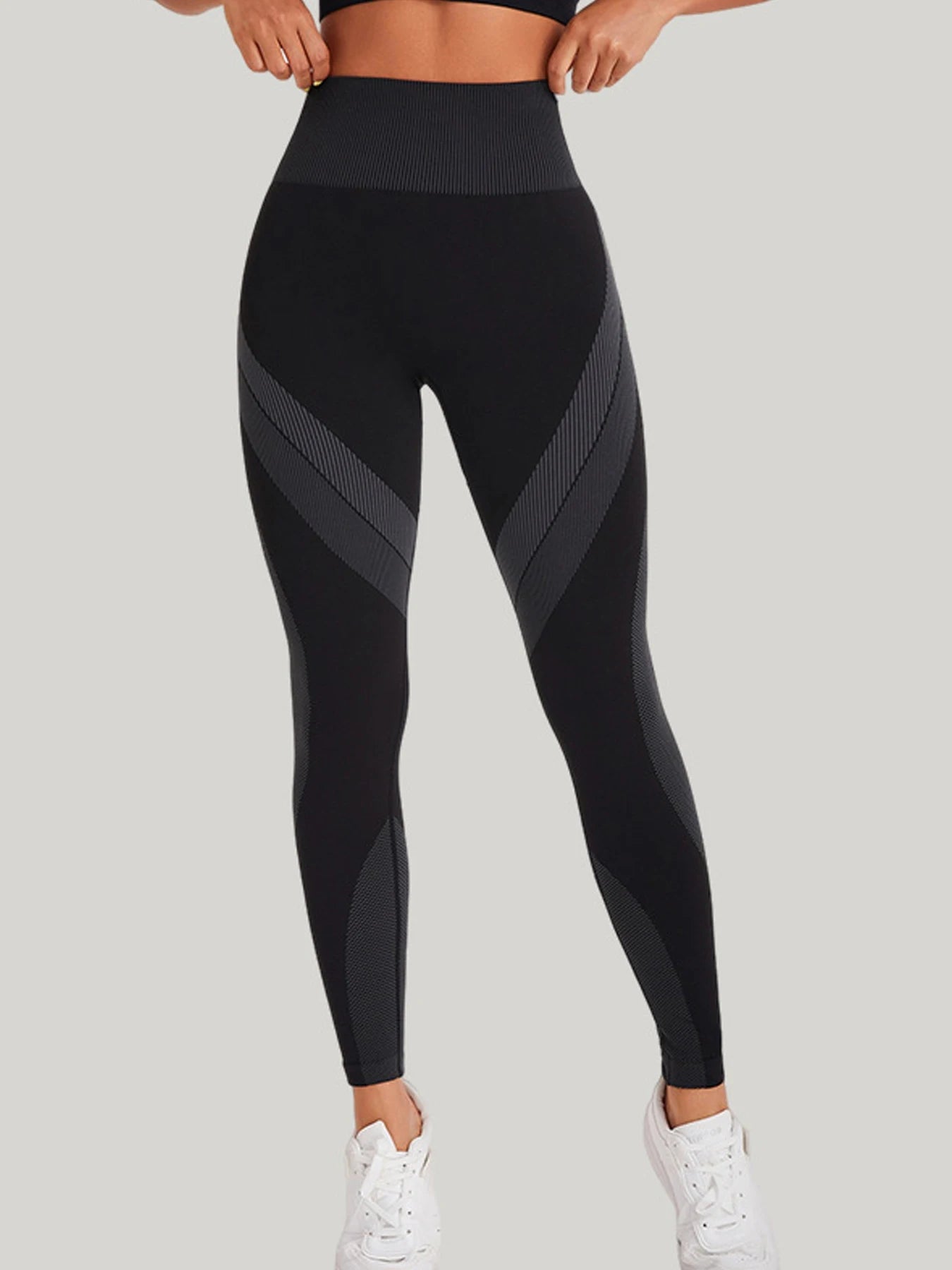Women's High Waist Seamless Colorblock Yoga Leggings Stretchy, Breathable, Butt Lifting