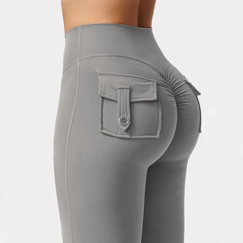 2024 Women’s High-Stretch Wide Leg Yoga Leggings with Pockets