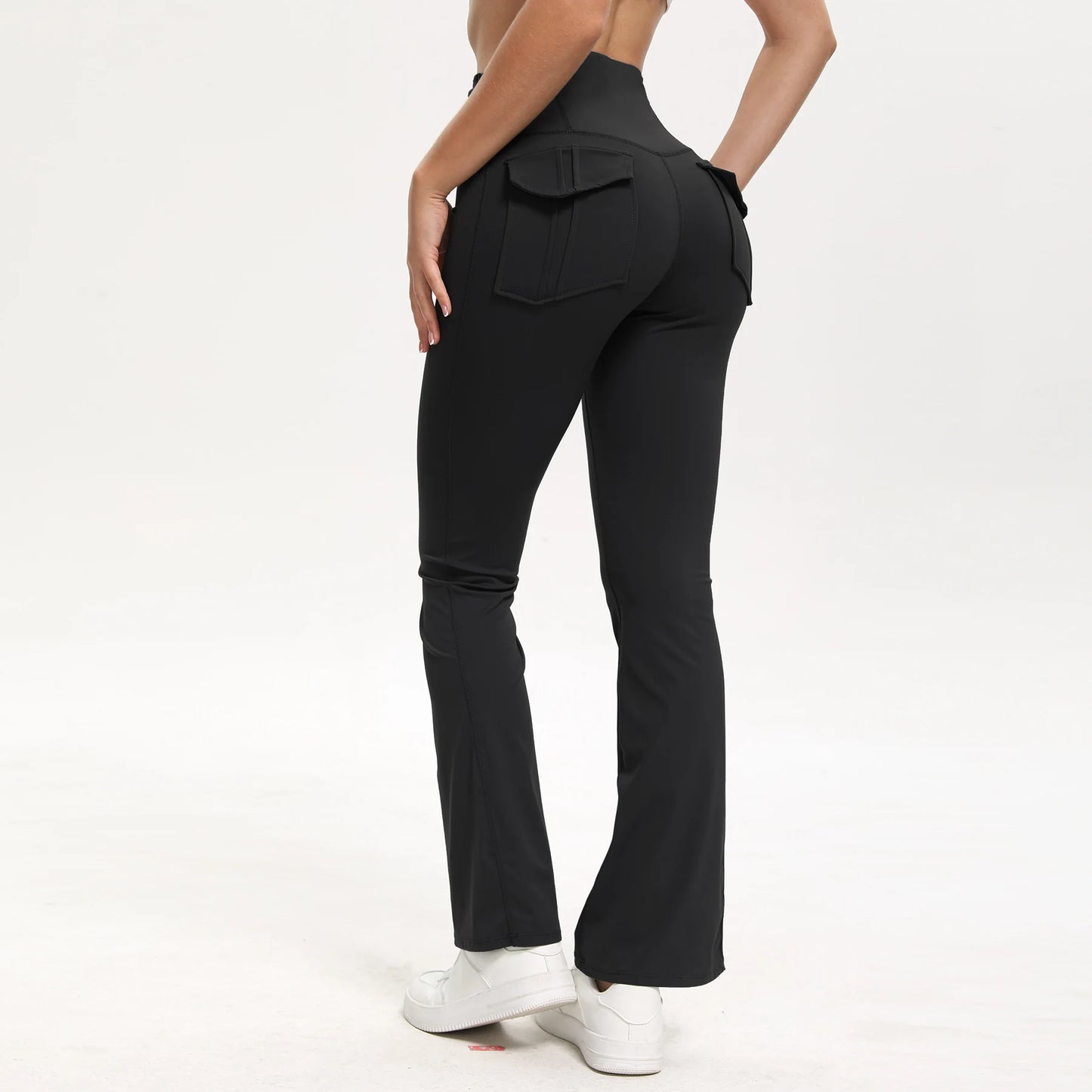 Women’s High Waist Wide Leg Yoga Leggings with Pockets