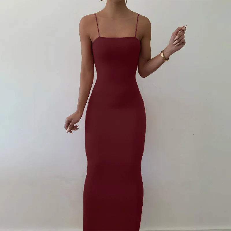 Summer Black Sleeveless Backless Bodycon Dress Casual & Party Wear