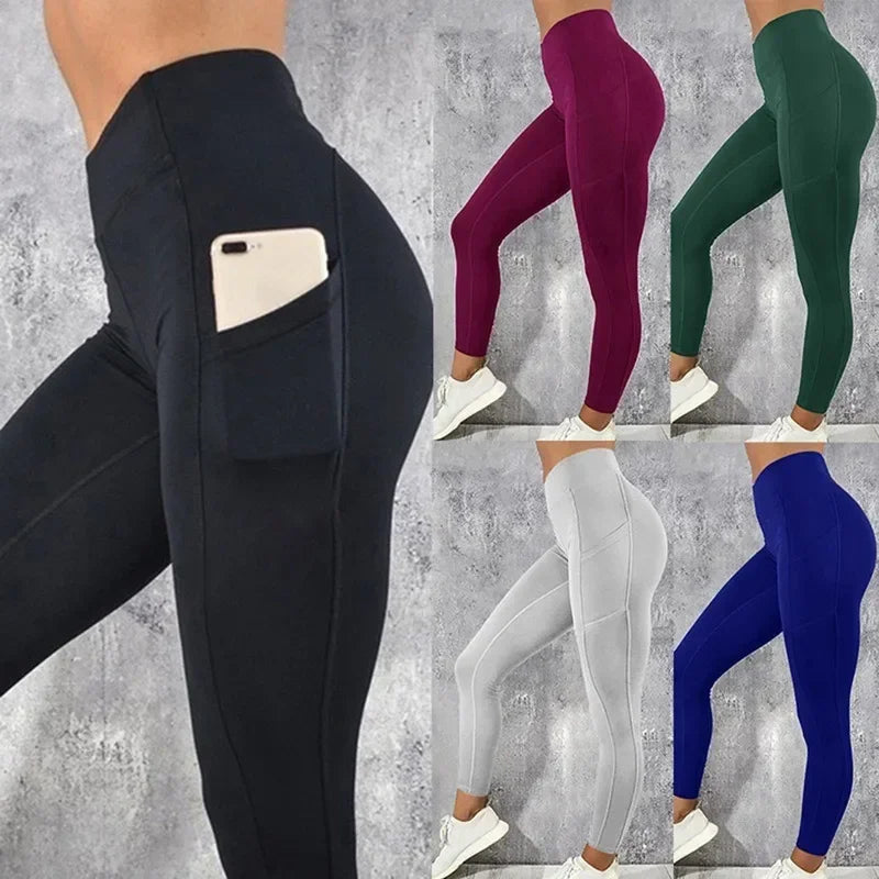 High Waist Yoga Leggings with Pocket for Women
