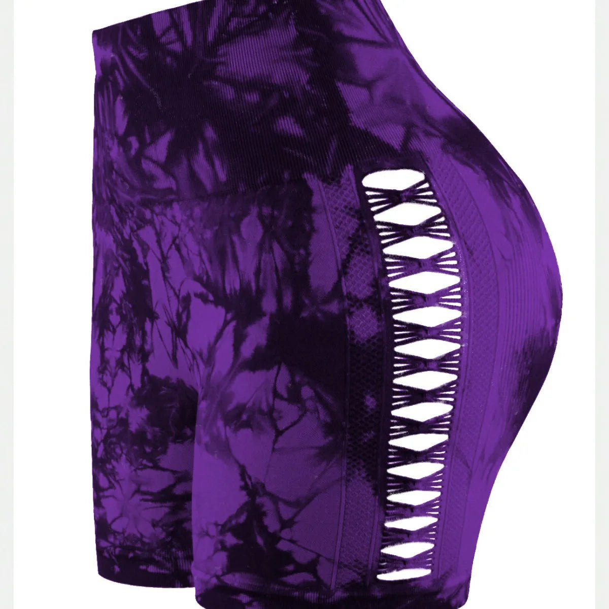 Tie-Dye High Waist Seamless Fitness Shorts for Women