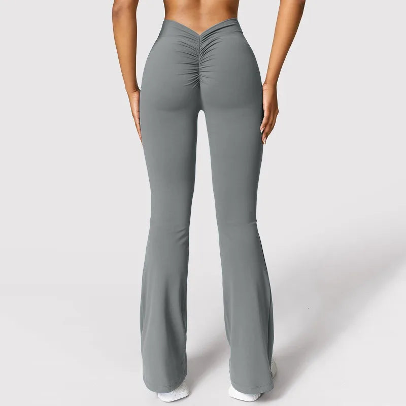 High Waist V Back Push Up Leggings for Women Slim Fit Gym & Casual Pants