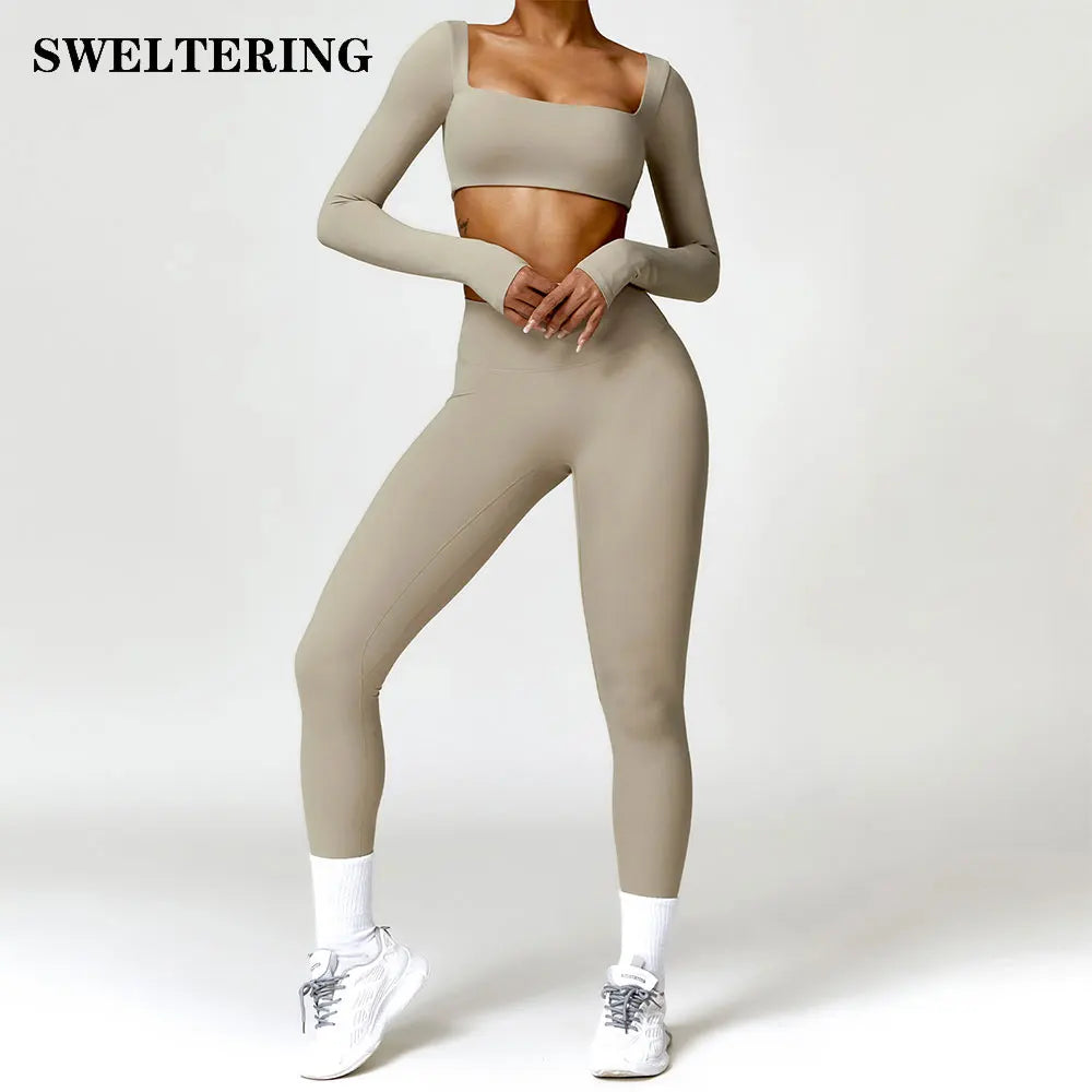 2PCS Women's Yoga Set Sports Bra & Leggings for Gym & Workout