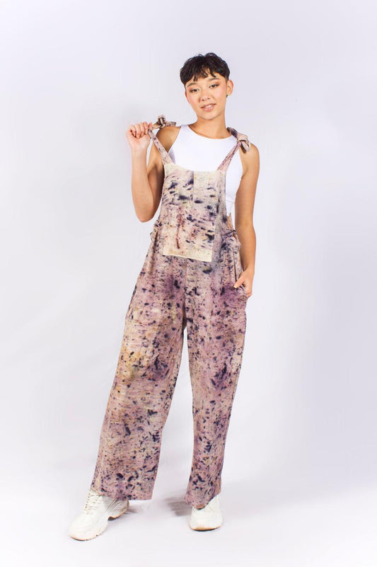 Terra Linen Overalls – Hand-Dyed Earth Tones