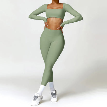 2PCS Women's Yoga Set Sports Bra & Leggings for Gym & Workout