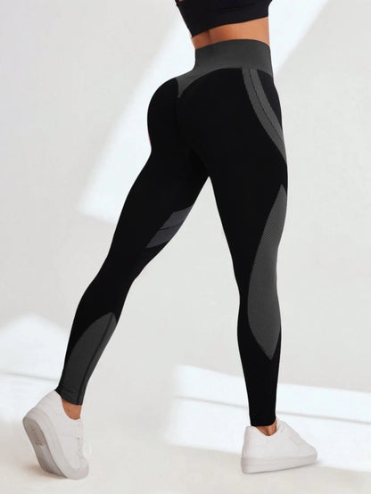 Women's High Waist Seamless Colorblock Yoga Leggings Stretchy, Breathable, Butt Lifting