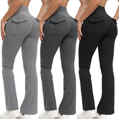 Women’s High Waist Wide Leg Yoga Leggings with Pockets