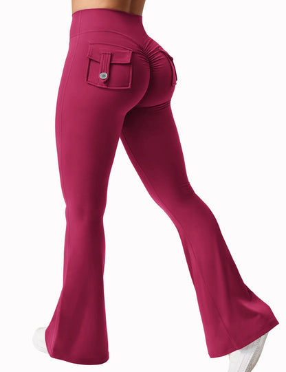 2024 Women’s High-Stretch Wide Leg Yoga Leggings with Pockets