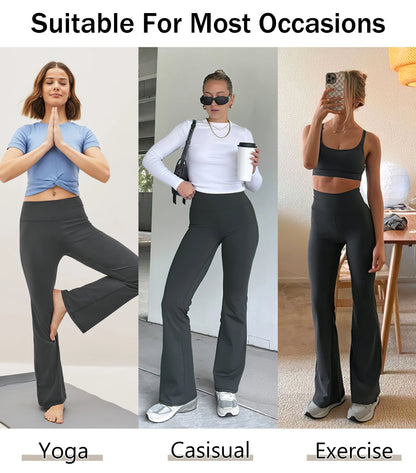 Women’s High Waist Wide Leg Yoga Leggings with Pockets