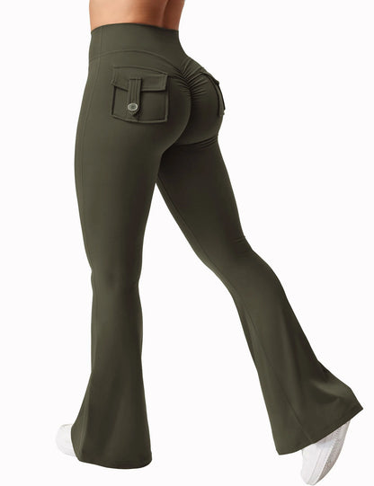 2024 Women’s High-Stretch Wide Leg Yoga Leggings with Pockets