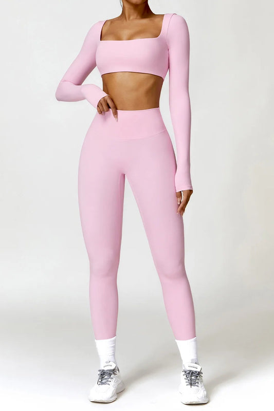 2PCS Women's Yoga Set Sports Bra & Leggings for Gym & Workout