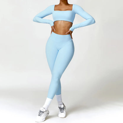 2PCS Women's Yoga Set Sports Bra & Leggings for Gym & Workout