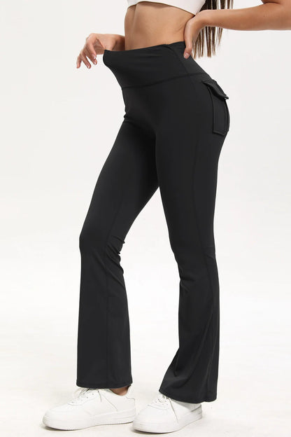 Women’s High Waist Wide Leg Yoga Leggings with Pockets