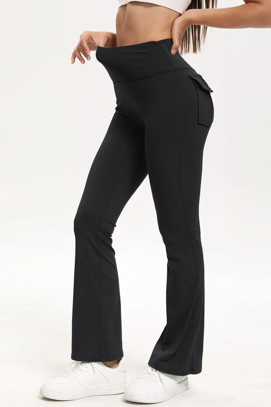 Women’s High Waist Wide Leg Yoga Leggings with Pockets