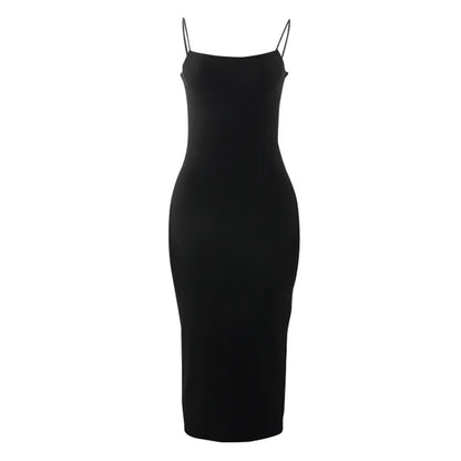 Summer Black Sleeveless Backless Bodycon Dress Casual & Party Wear