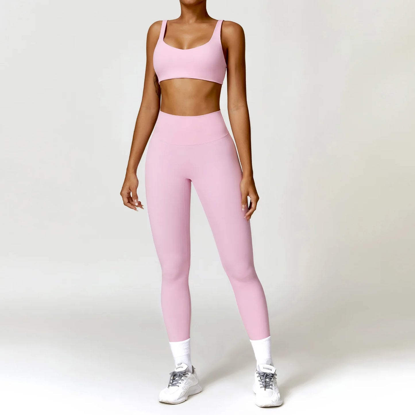 2PCS Women's Yoga Set Sports Bra & Leggings for Gym & Workout