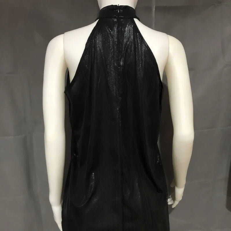 Plus Size Bright Silk Off Shoulder Sleeveless Tee for Women