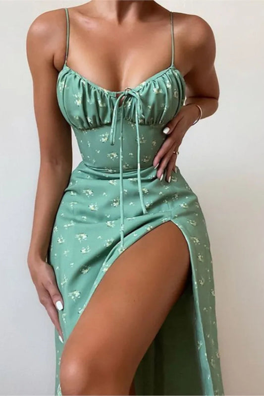 Sexy Floral Slim Fit Spaghetti Strap Dress