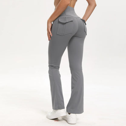 Women’s High Waist Wide Leg Yoga Leggings with Pockets