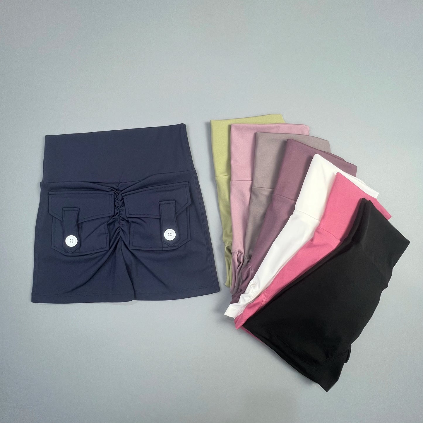 Peach Butt Tight Fit Cargo Yoga Shorts Women's