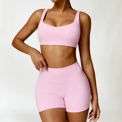 2PCS Women's Yoga Set Sports Bra & Leggings for Gym & Workout