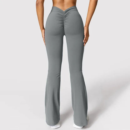 High Waist V Back Push Up Leggings for Women Slim Fit Gym & Casual Pants